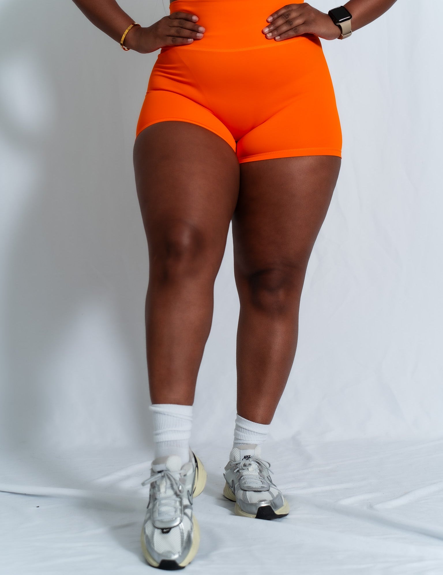 Resilient High Waist 4” Shorts - Orange - VITAL APPAREL