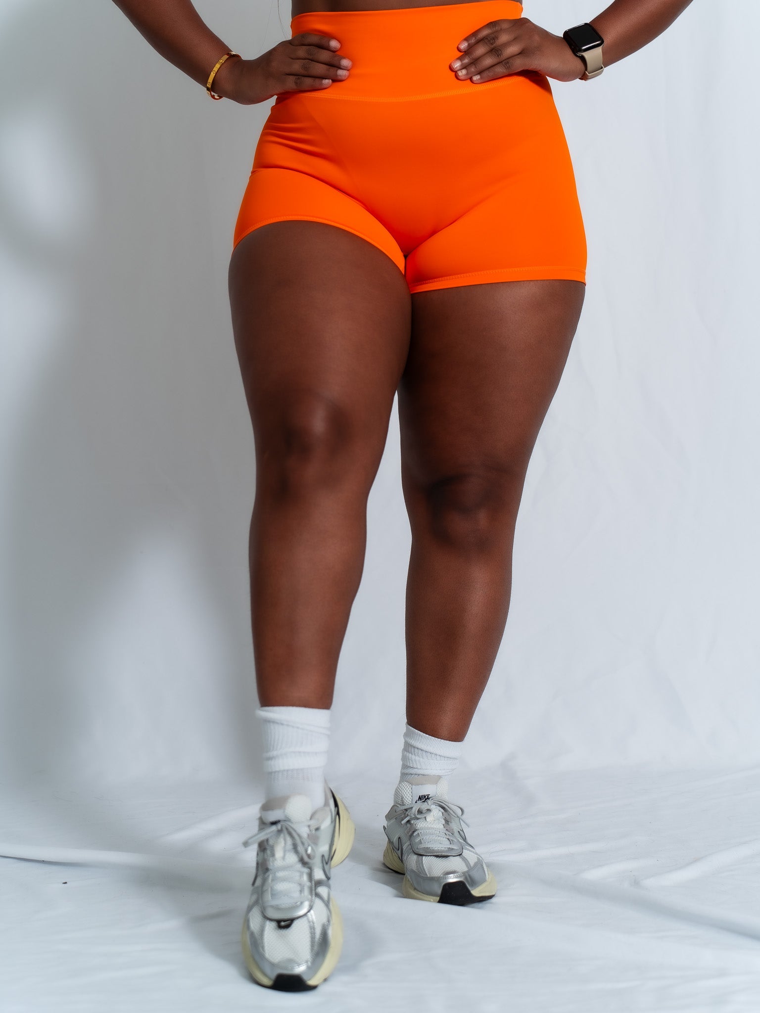 Resilient High Waist 4” Shorts - Orange - VITAL APPAREL