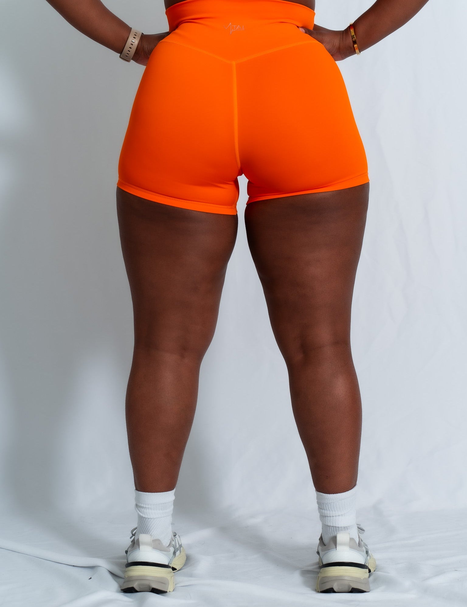 Resilient High Waist 4” Shorts - Orange - VITAL APPAREL