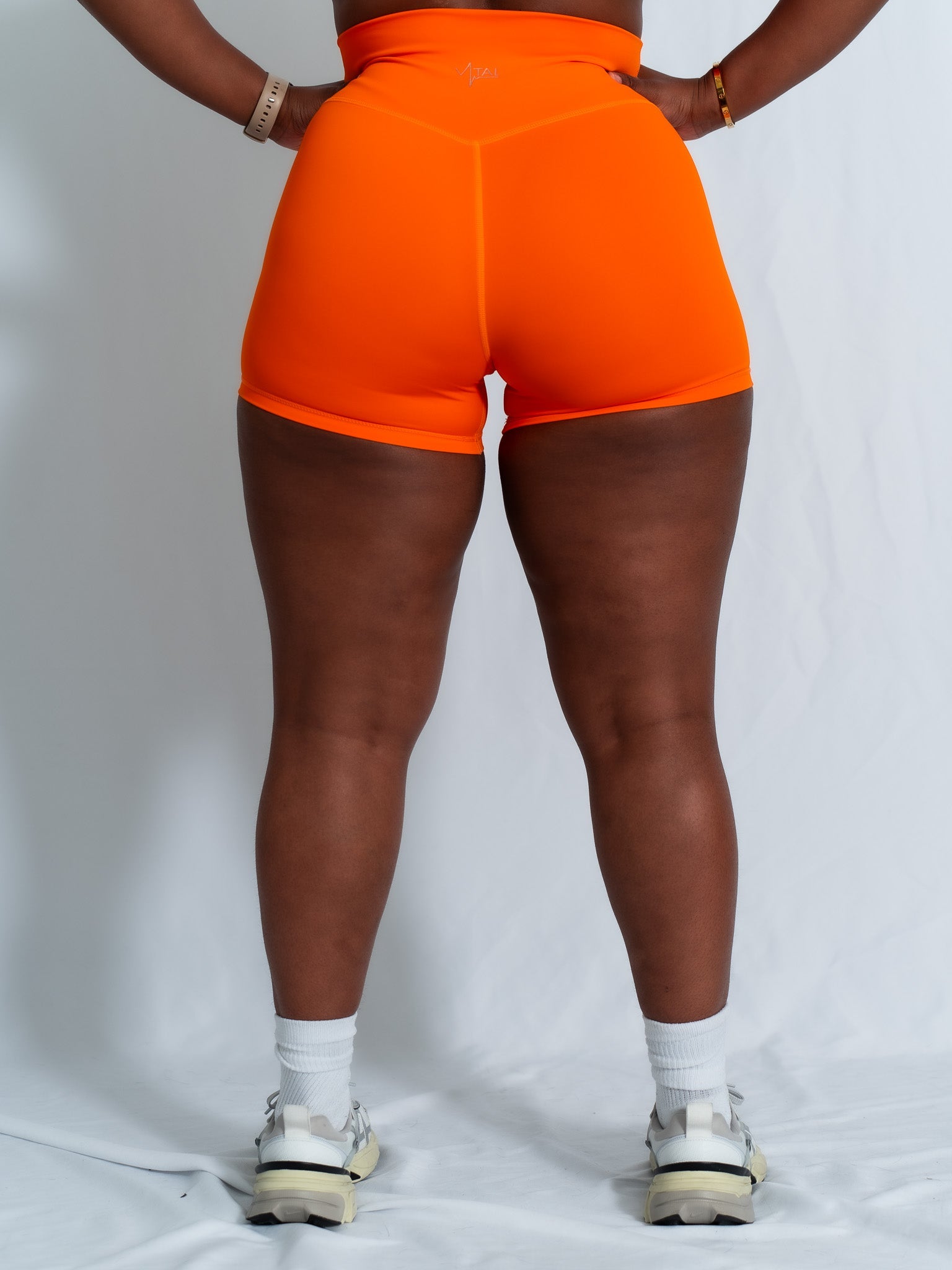 Resilient High Waist 4” Shorts - Orange - VITAL APPAREL