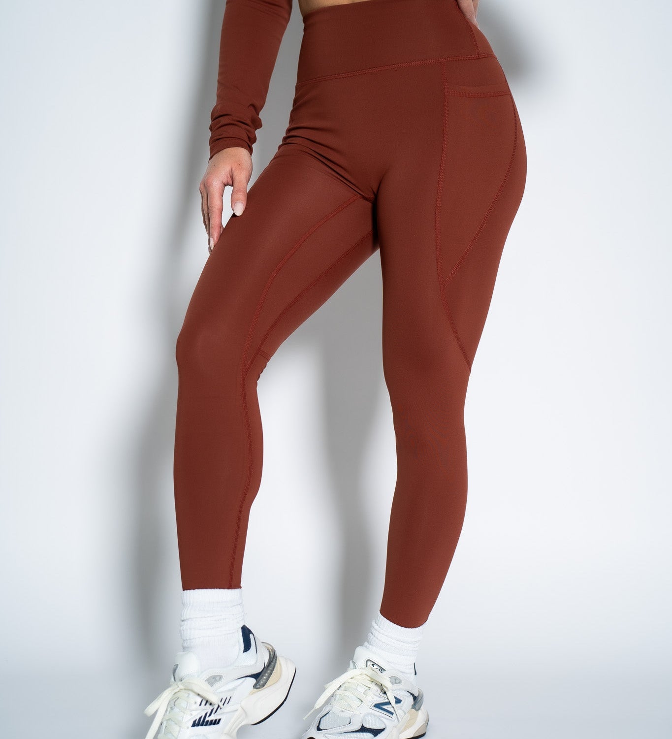 Resilient Pocket Legging - Rust - VITAL APPAREL