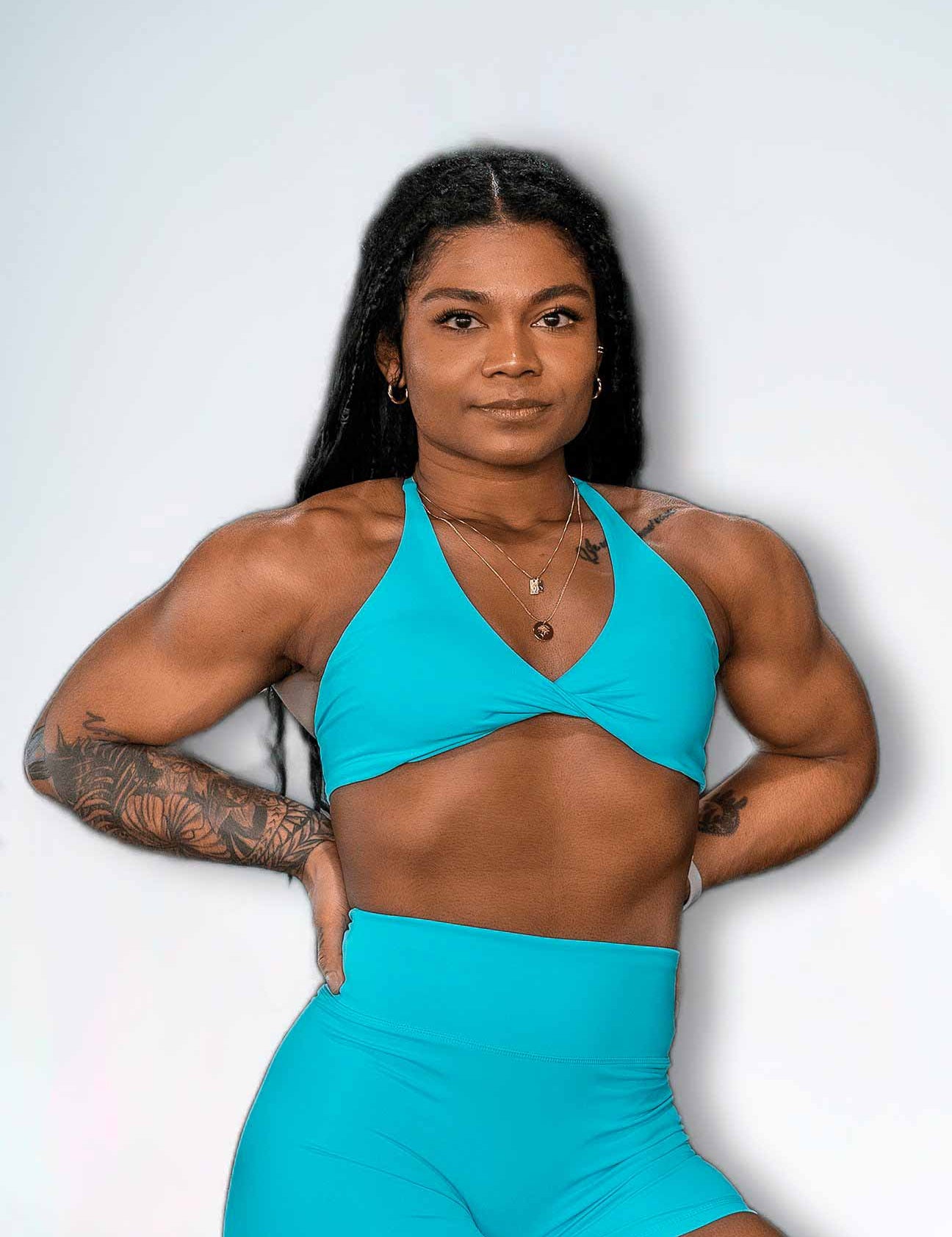 Resilient Power Bra - Aqua - VITAL APPAREL