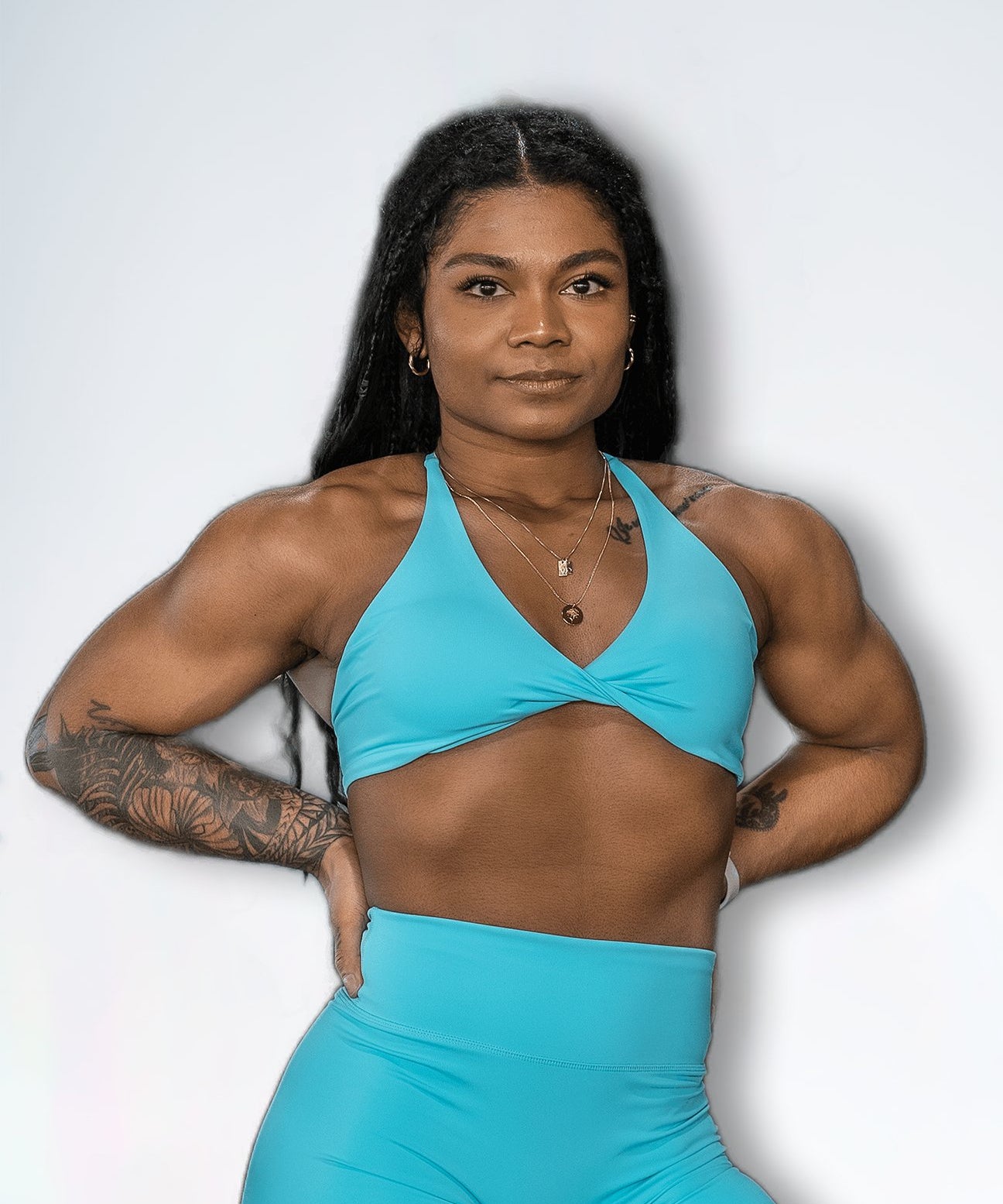 Resilient Power Bra - Aqua - VITAL APPAREL