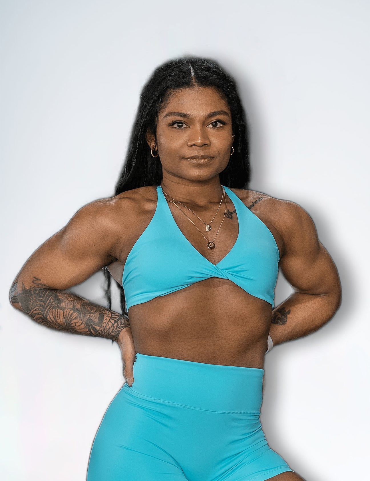 Resilient Power Bra - Aqua - VITAL APPAREL