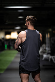 Scallop Tank Top - Dark Gray - VITAL APPAREL