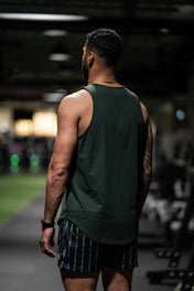 Scallop Tank Top - Dark Green - VITAL APPAREL