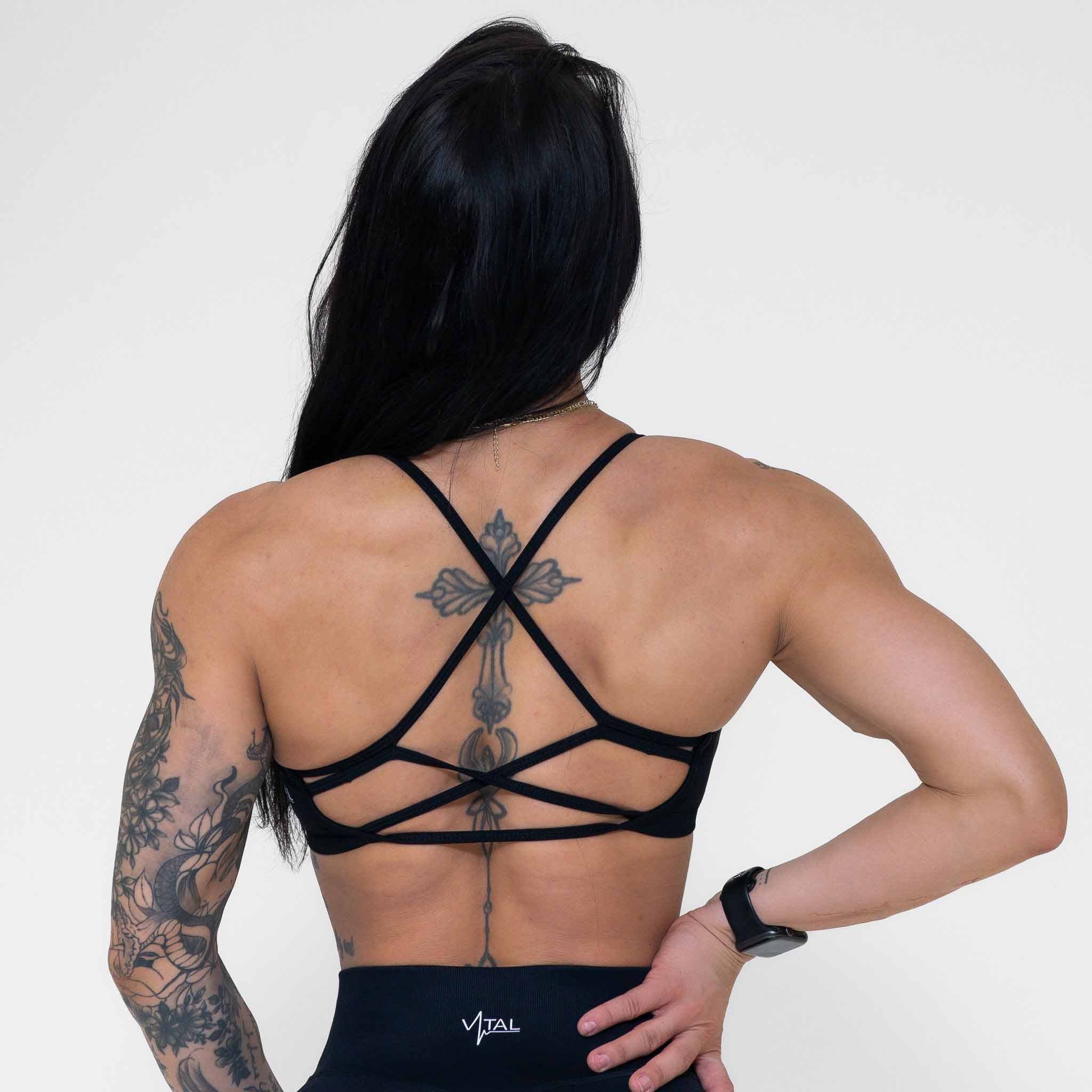 Seamless Aura Bra - Black - VITAL APPAREL