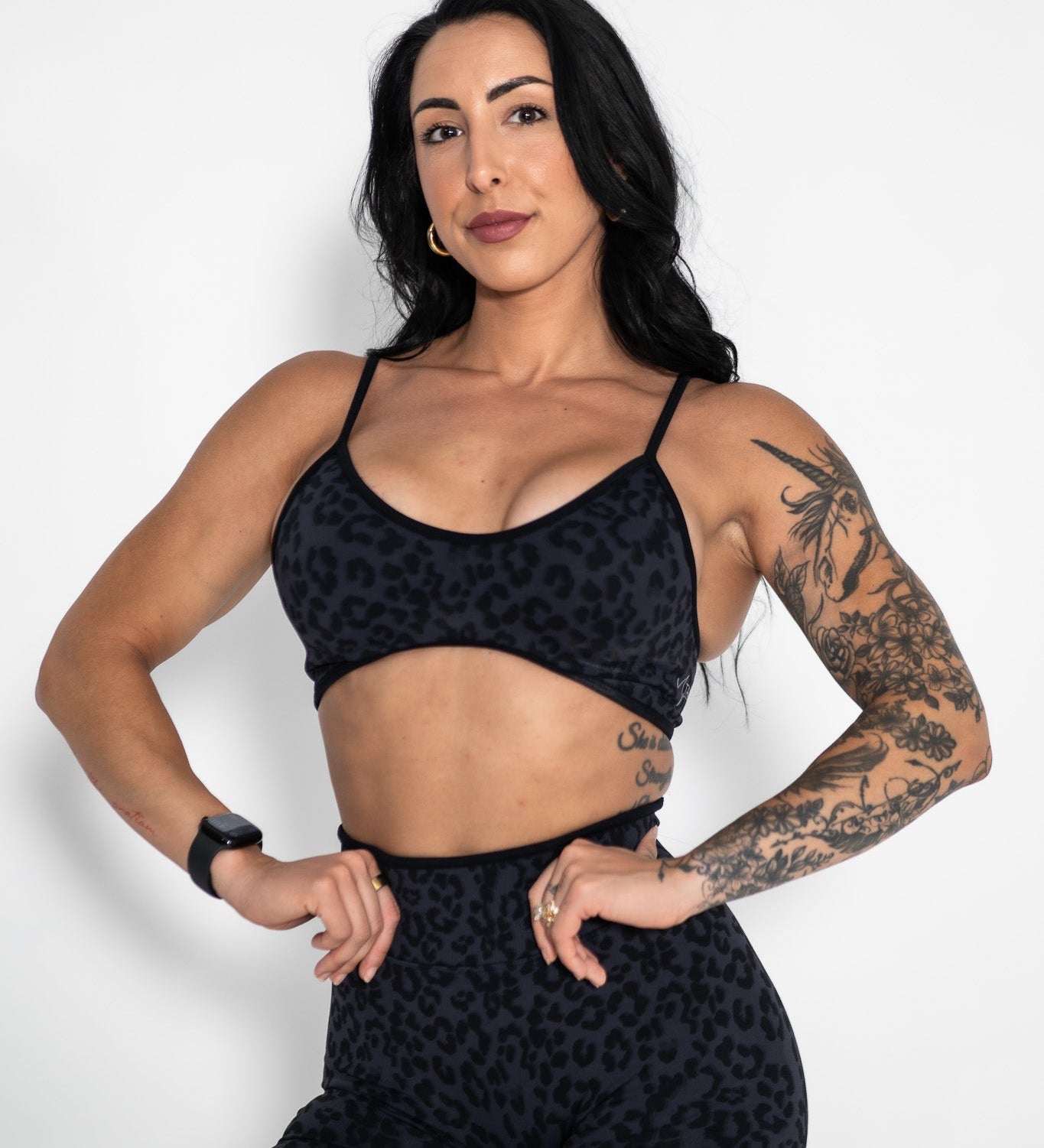 Seamless Tempo Bra - Black Leopard - VITAL APPAREL