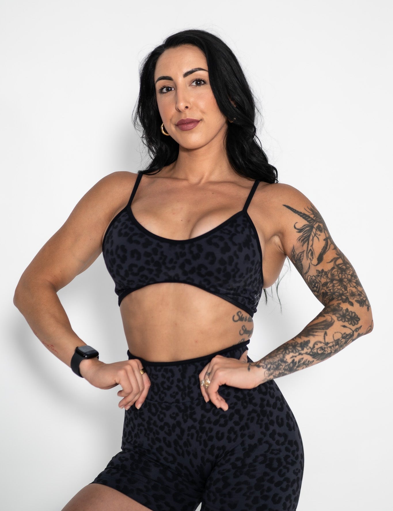 Seamless Tempo Bra - Black Leopard - VITAL APPAREL
