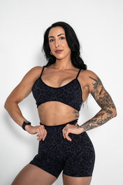 Seamless Tempo Bra - Black Leopard - VITAL APPAREL