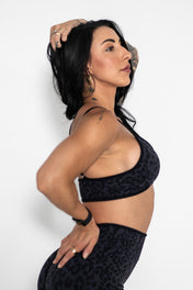 Seamless Tempo Bra - Black Leopard - VITAL APPAREL