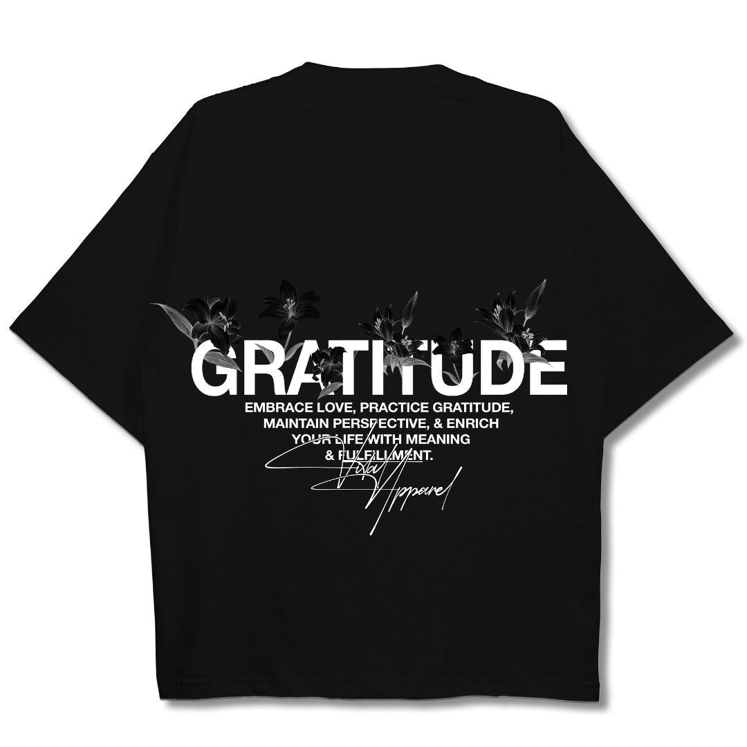 Supreme Oversized Pump Cover - Gratitude T Black/White - VITAL APPAREL