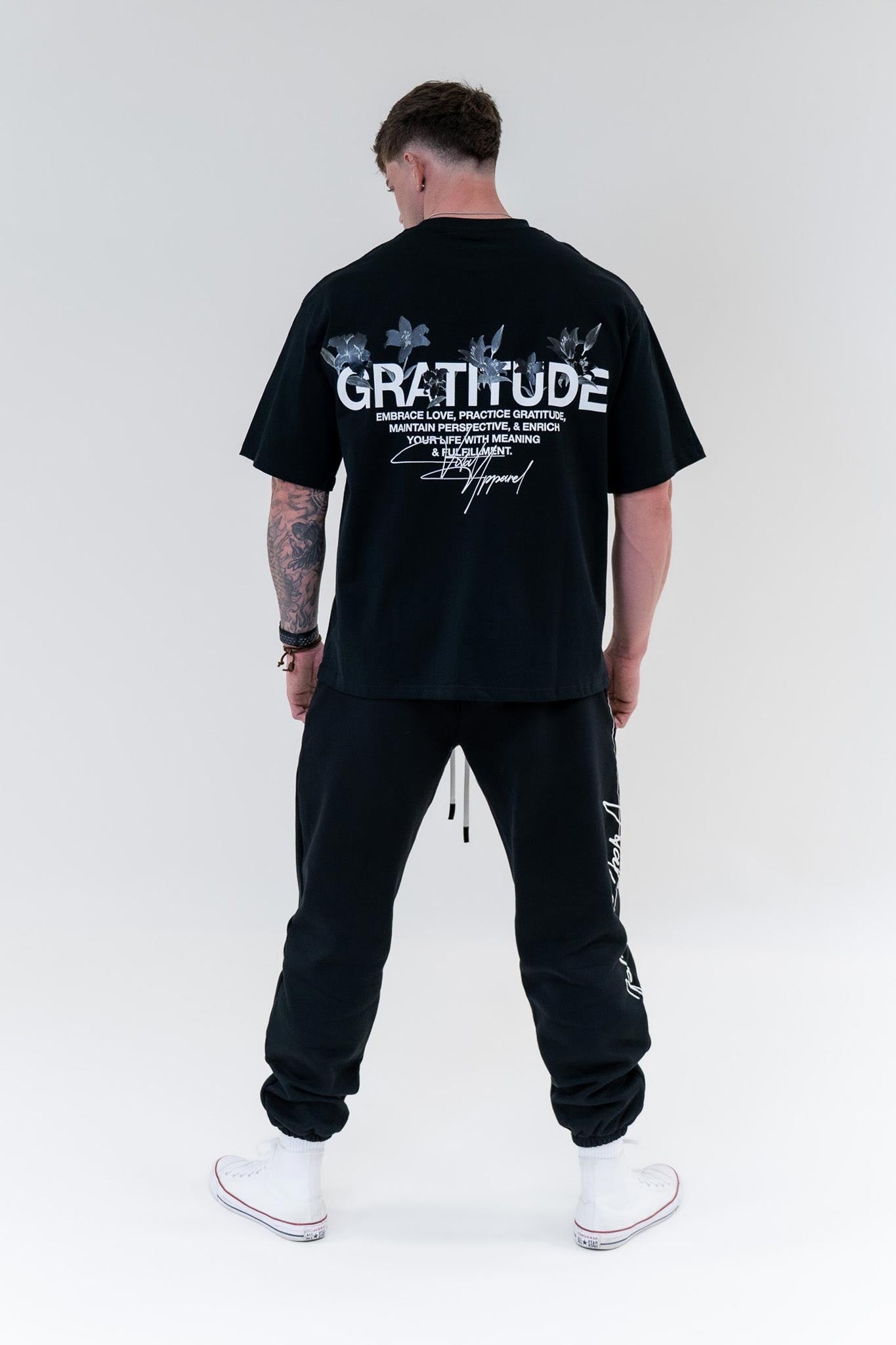 Supreme Oversized Pump Cover - Gratitude T Black/White - VITAL APPAREL
