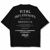 Oversized Pump Cover T-Shirt - Motto T Black/White