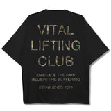 Oversized Pump Cover T-Shirt - Vital Lifting Club Black/Woodland Camo