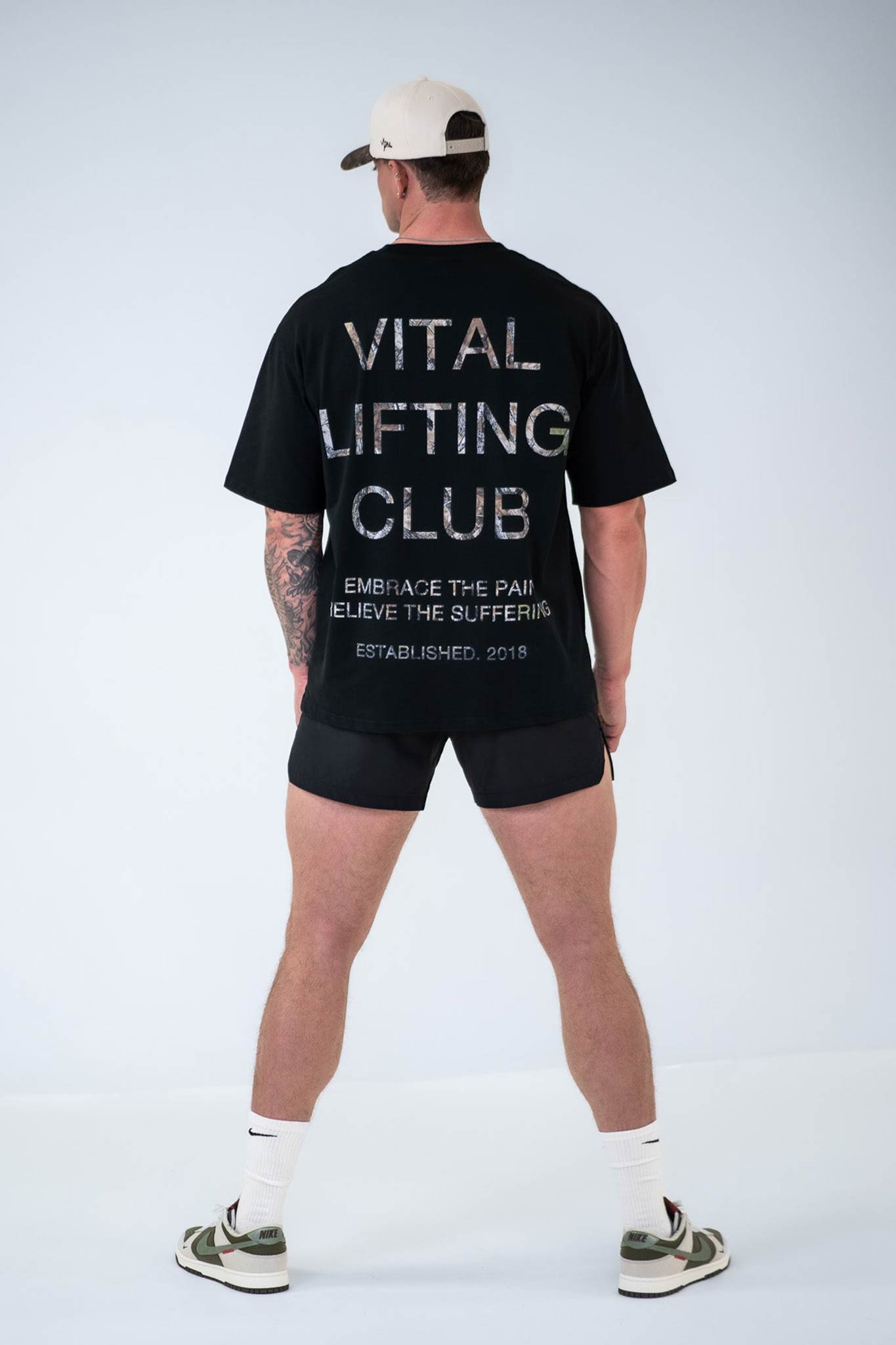 Supreme Oversized Pump Cover - Vital Lifting Club Black/Woodland Camo - VITAL APPAREL