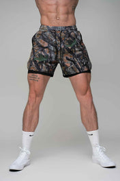 Tech Lined Performance Shorts 5.5" - Woodland Camo - VITAL APPAREL
