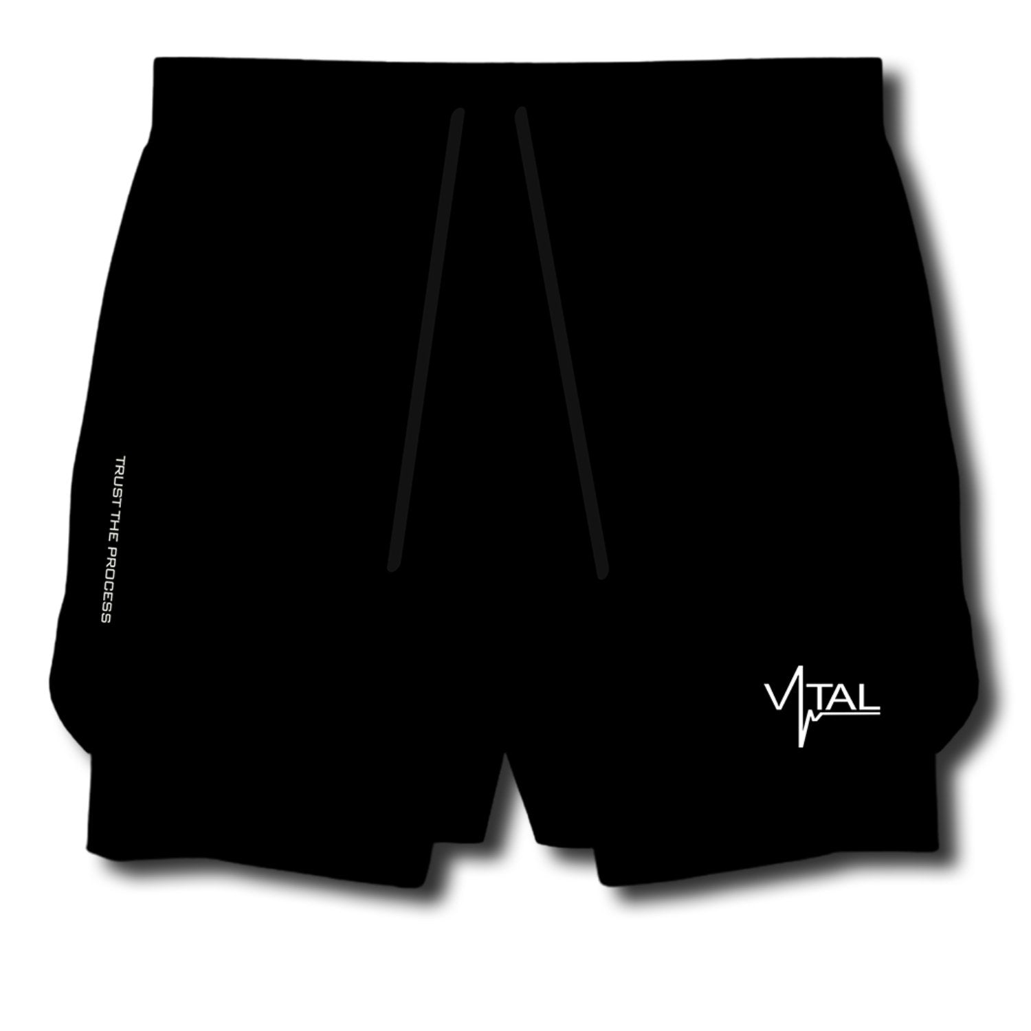 Tech Lined Performance Shorts 7" - Black/Black - VITAL APPAREL