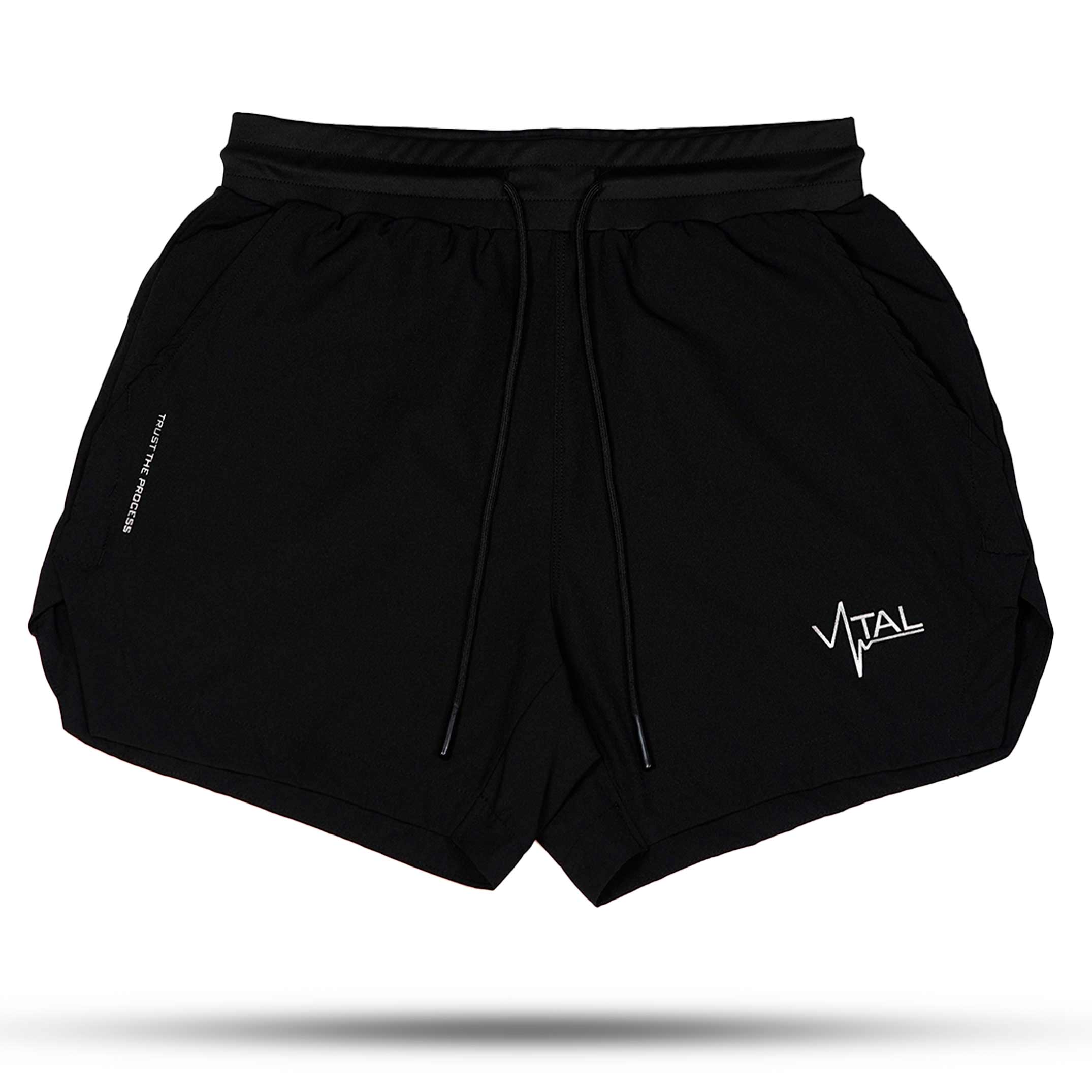 Tech Performance Shorts 5.5" - Black (Linerless) - VITAL APPAREL