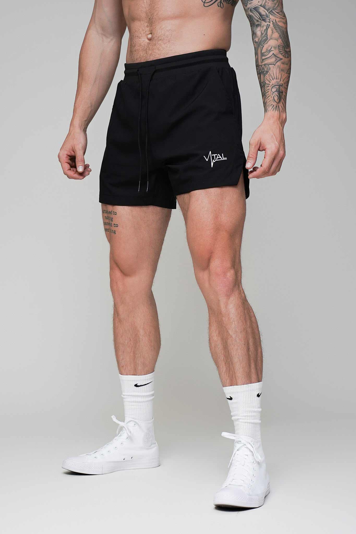Tech Performance Shorts 5.5" - Black (Linerless) - VITAL APPAREL