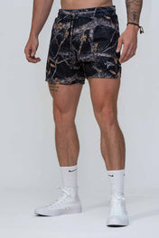 Tech Performance Shorts 5.5" - Black Woodland Camo (Linerless) - VITAL APPAREL