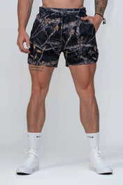 Tech Performance Shorts 5.5" - Black Woodland Camo (Linerless) - VITAL APPAREL