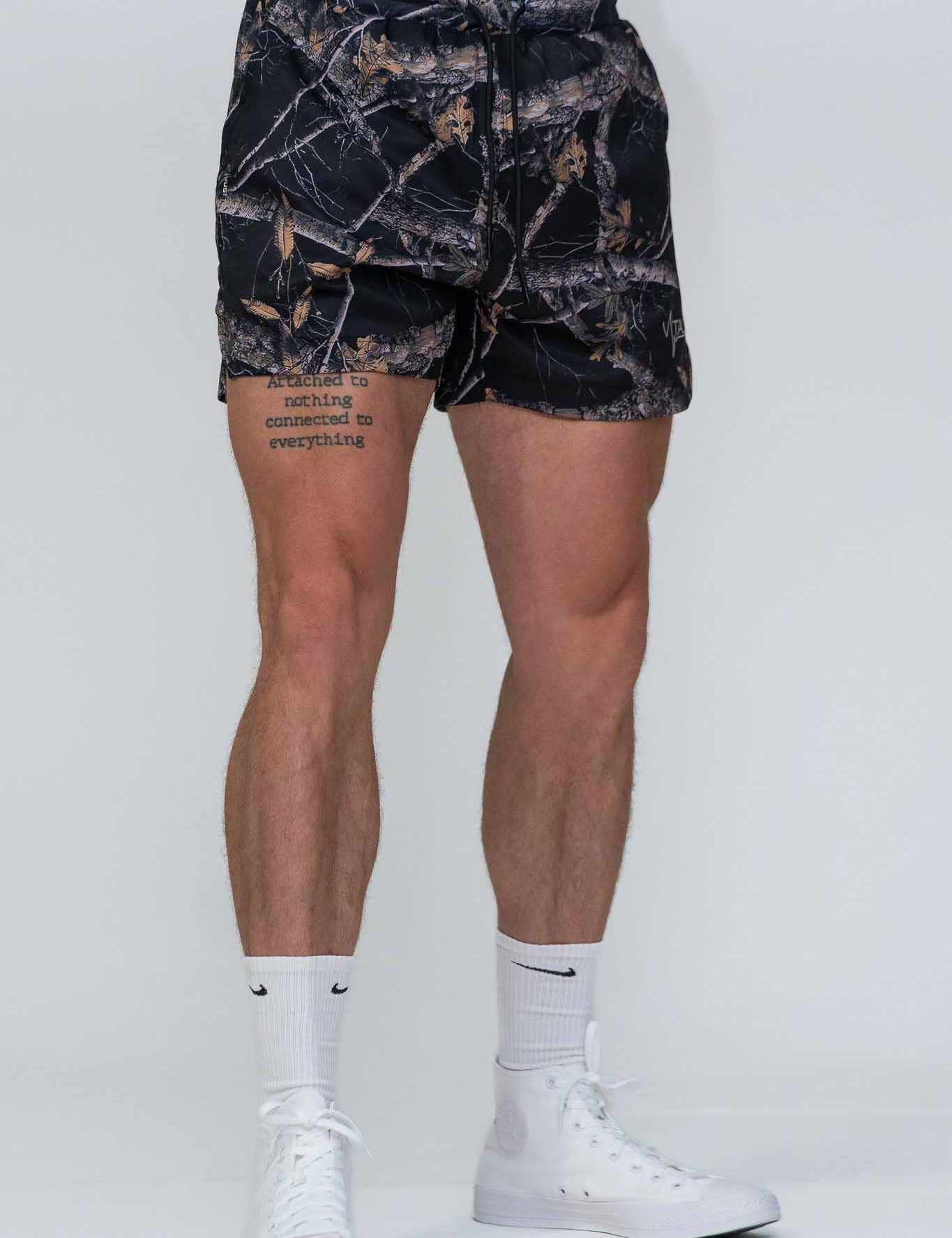 Tech Performance Shorts 5.5" - Black Woodland Camo (Linerless) - VITAL APPAREL