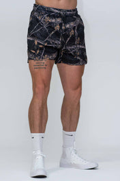 Tech Performance Shorts 5.5" - Black Woodland Camo (Linerless) - VITAL APPAREL