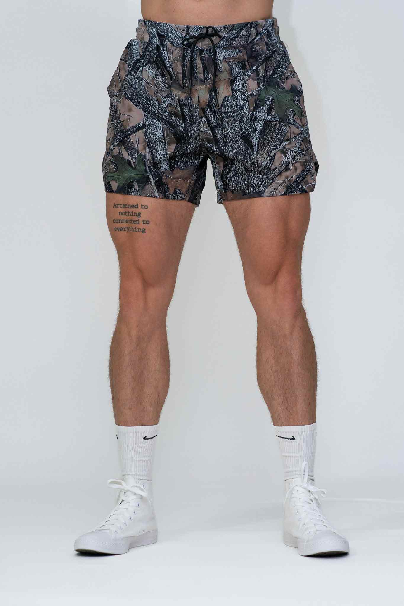 Tech Performance Shorts 5.5" - Woodland Camo (Linerless) - VITAL APPAREL