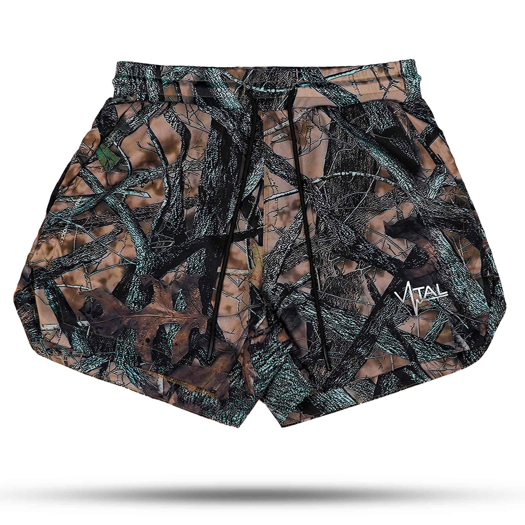 Tech Performance Shorts 5.5" - Woodland Camo (Linerless) - VITAL APPAREL