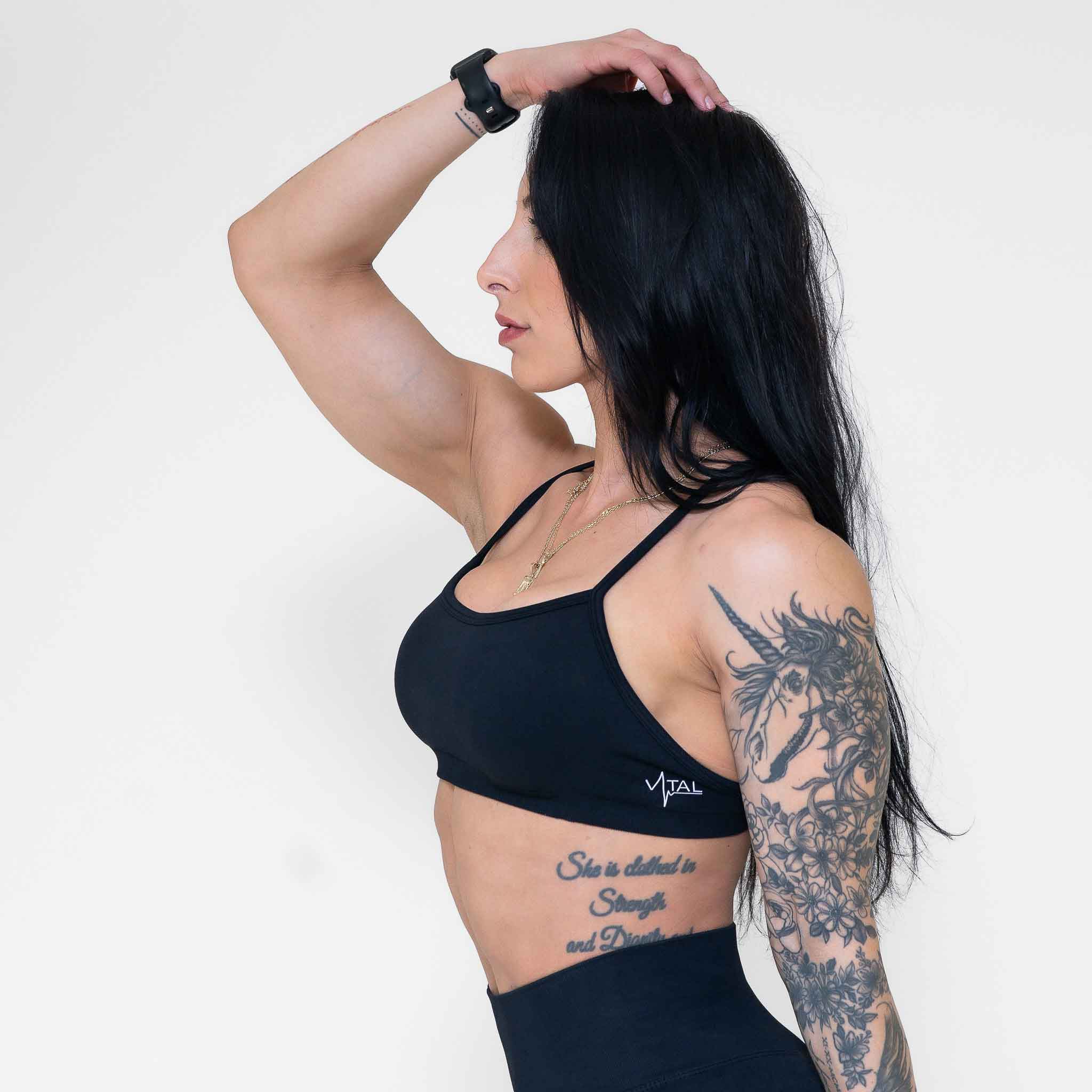 Virtue Adjustable Bra - Black - VITAL APPAREL
