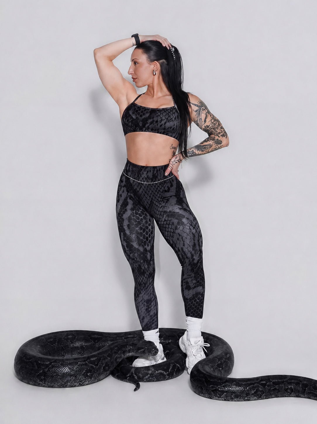 Virtue Adjustable Bra - Black Snake Skin - VITAL APPAREL