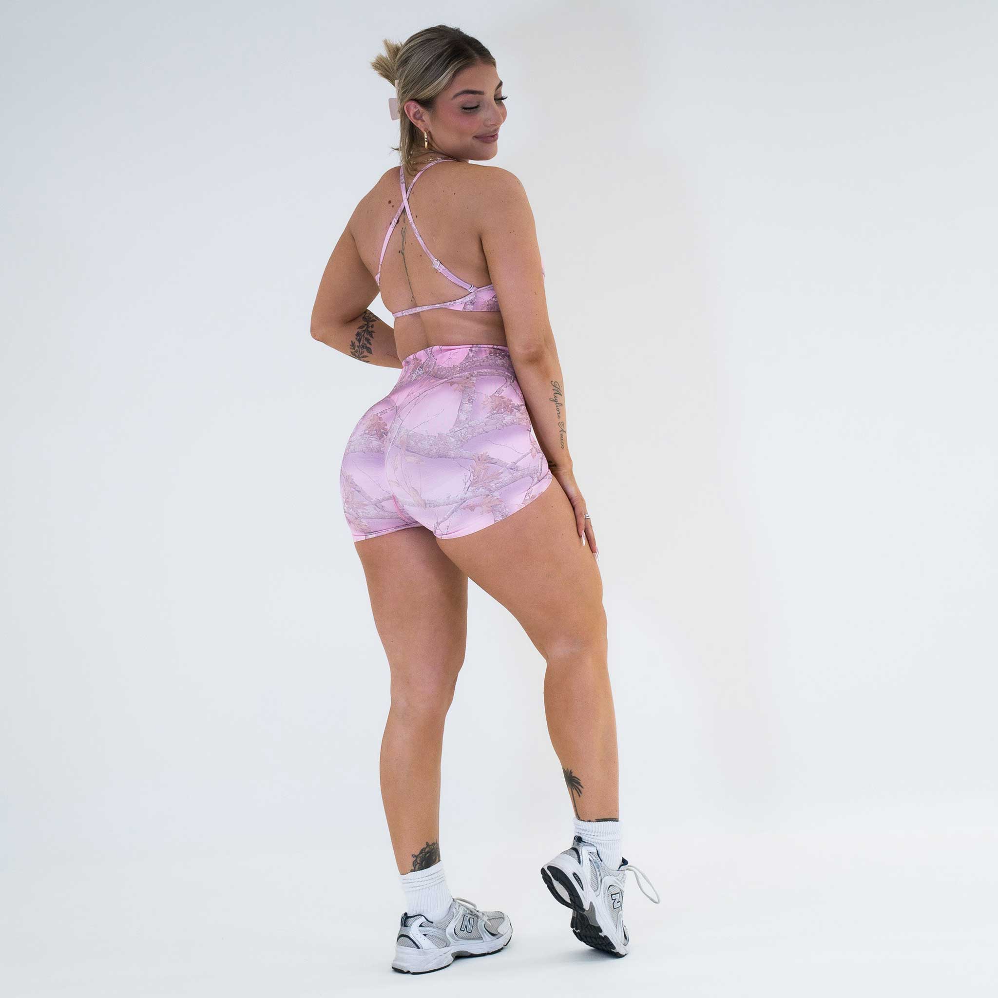 Virtue Adjustable Bra - Woodland Camo Pink - VITAL APPAREL