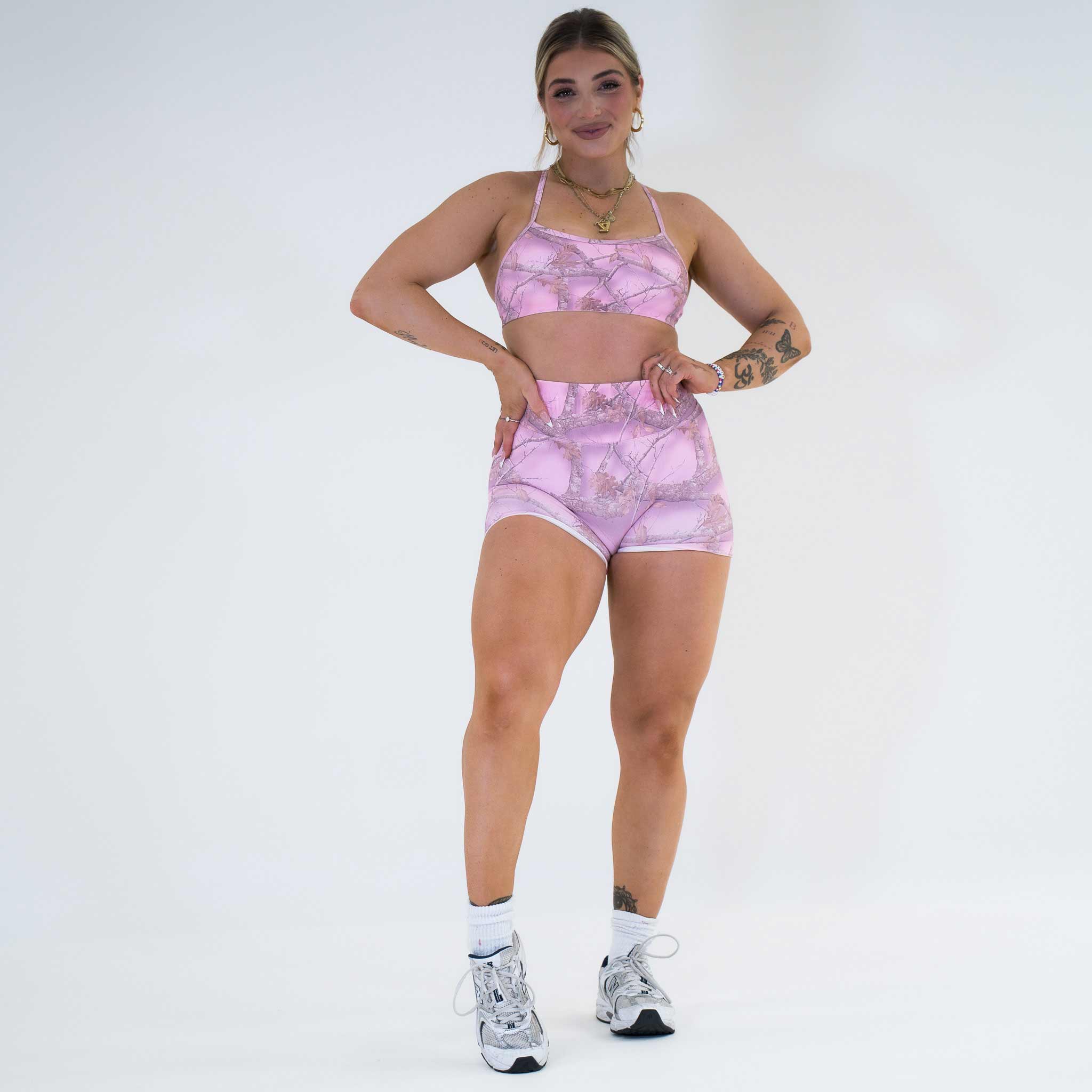 Virtue Adjustable Bra - Woodland Camo Pink - VITAL APPAREL