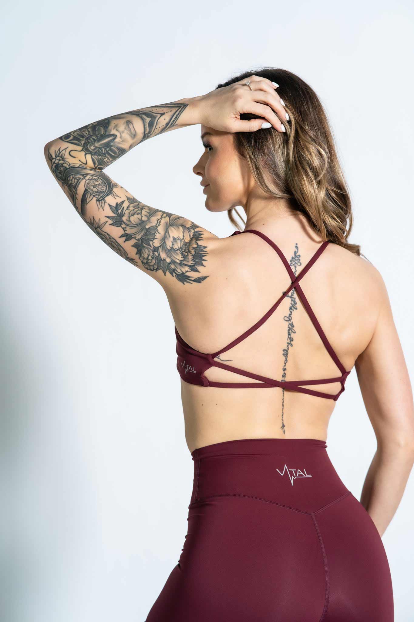 Resilient Power Bra Royal Purple, Maroon, Steel.