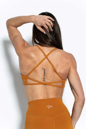 Resilient Power Bra - Indigo, Army Green, Chestnut, Pumpkin Spice, Rosewood, Ash.