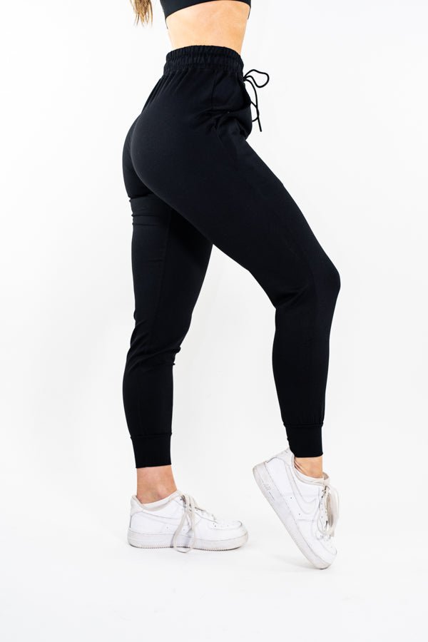 Buy RZIST women sportswear fit brand logo jogger pant black Online