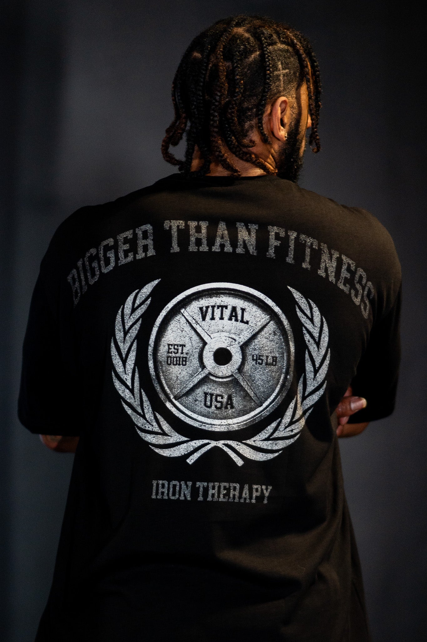Oversized Heavy Weight Pump Cover - Bigger Than Fitness Black - VITAL APPAREL