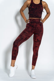 Plush V2 Leggings - Black Marble, Ocean Marble, Wine Marble. - VITAL APPAREL