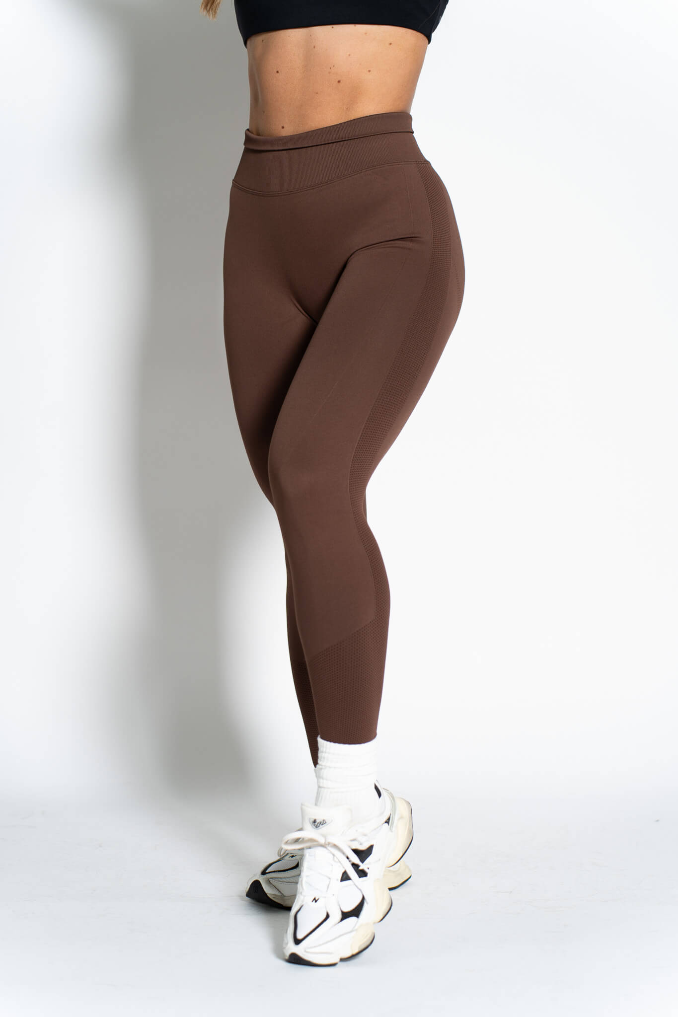 Gymshark • Vital Seamless Brown High Waisted Full Length Leggings