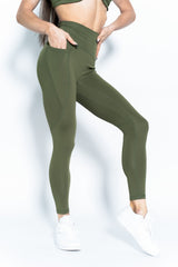 Resilient Pocket Legging - Indigo, Army Green, Chestnut, Pumpkin Spice, Rosewood, Ash.