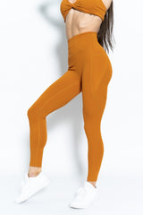 Resilient Pocket Legging - Indigo, Army Green, Chestnut, Pumpkin Spice, Rosewood, Ash.